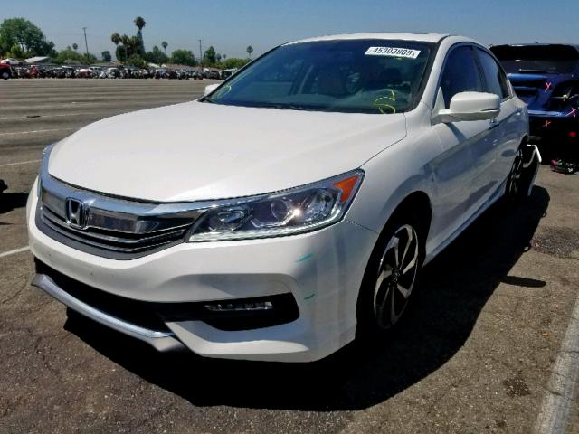 1HGCR2F87GA005228 - 2016 HONDA ACCORD EXL WHITE photo 2