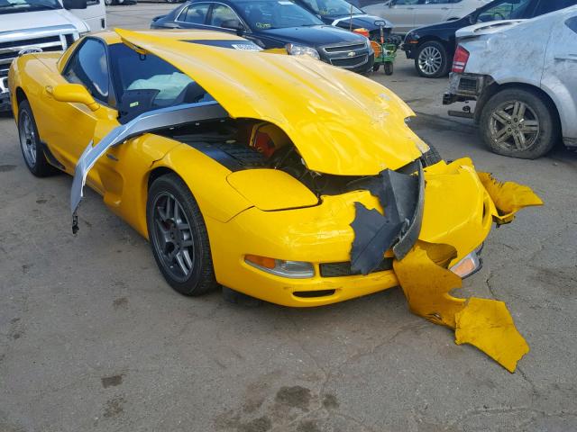 1G1YY12S325124214 - 2002 CHEVROLET CORVETTE Z YELLOW photo 1