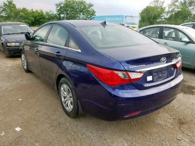 5NPEB4AC4CH364056 - 2012 HYUNDAI SONATA GLS BLUE photo 3