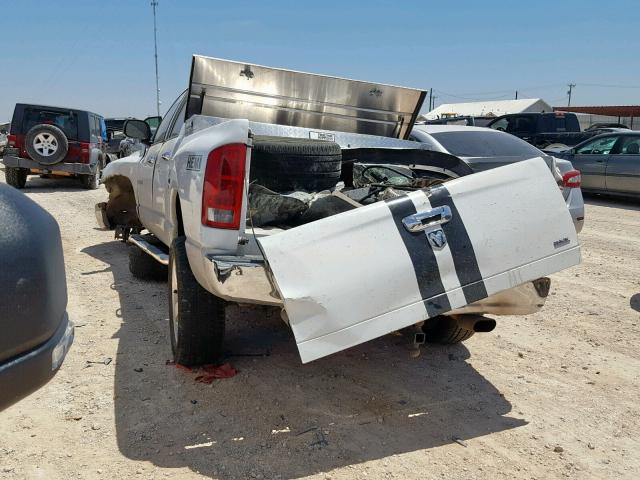 1D7HA18D05S123697 - 2005 DODGE RAM 1500 S WHITE photo 3