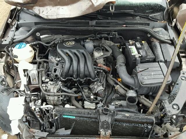 3VW2K7AJ0BM334884 - 2011 VOLKSWAGEN JETTA BASE BROWN photo 7