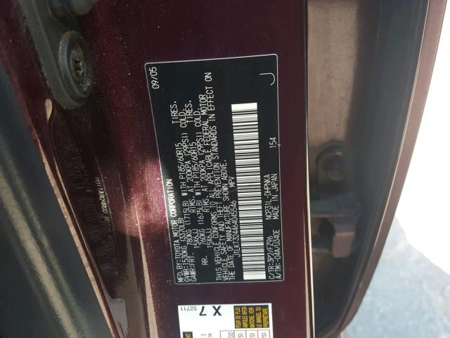 JTLKT324464045546 - 2006 TOYOTA SCION XB 红色 照片 10