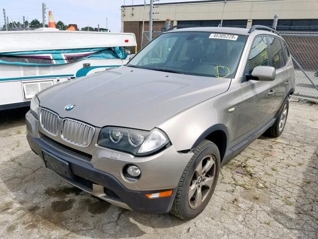 WBXPC93438WJ15017 - 2008 BMW X3 3.0SI GOLD photo 2