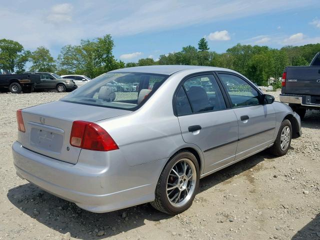 2HGES16315H537214 - 2005 HONDA CIVIC DX V SILVER photo 4