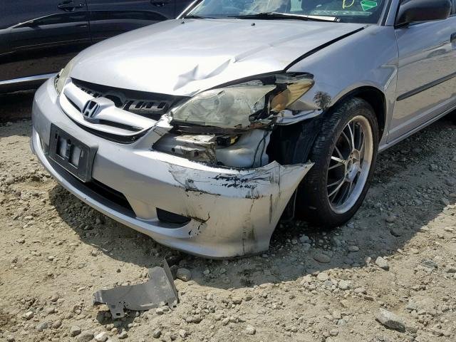 2HGES16315H537214 - 2005 HONDA CIVIC DX V SILVER photo 9