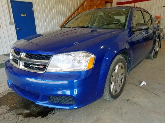 1C3CDZAG3DN747817 - 2013 DODGE AVENGER SE BLUE photo 2