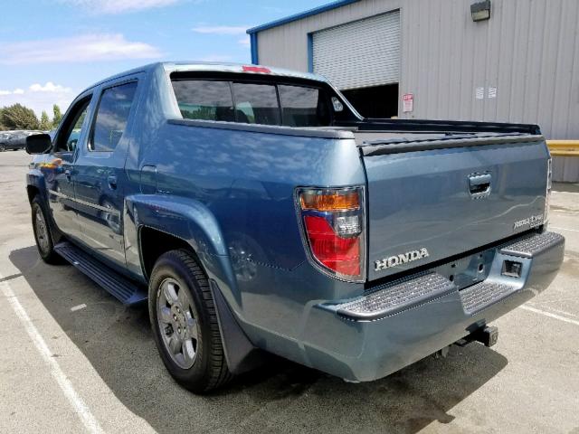 2HJYK16308H525633 - 2008 HONDA RIDGELINE TURQUOISE photo 3