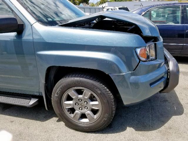 2HJYK16308H525633 - 2008 HONDA RIDGELINE TURQUOISE photo 9