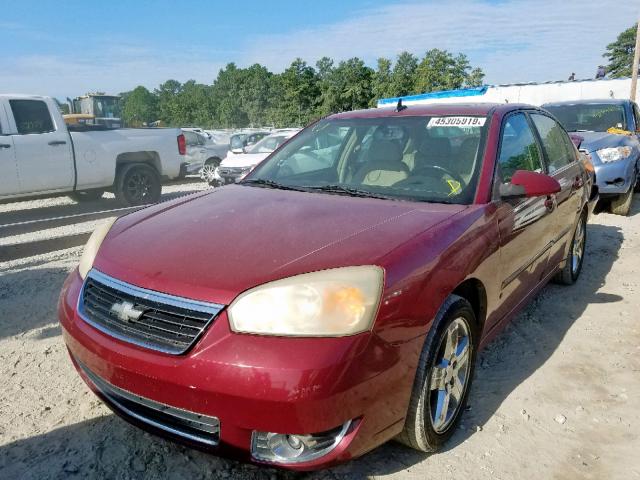 1G1ZU53856F230528 - 2006 CHEVROLET MALIBU LTZ ბურგუნდია ფოტო 2