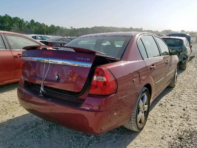 1G1ZU53856F230528 - 2006 CHEVROLET MALIBU LTZ ბურგუნდია ფოტო 4