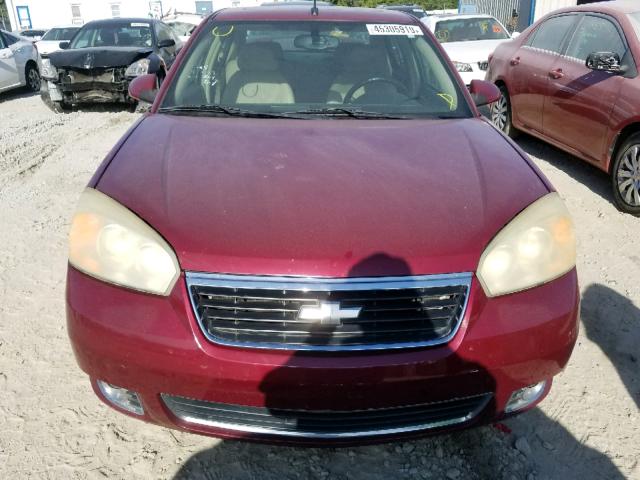 1G1ZU53856F230528 - 2006 CHEVROLET MALIBU LTZ ბურგუნდია ფოტო 9