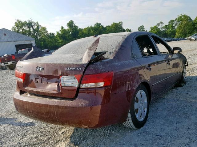 5NPET46C88H380483 - 2008 HYUNDAI SONATA GLS MAROON photo 4