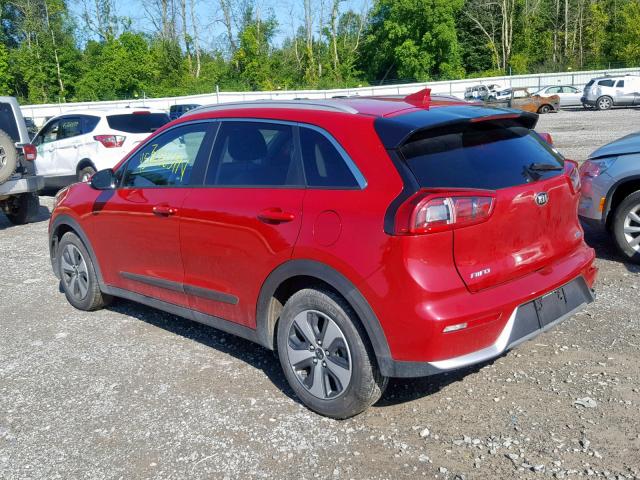 KNDCC3LCXJ5176182 - 2018 KIA NIRO EX RED photo 3