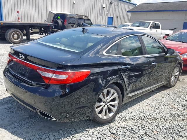 KMHFG4JG2DA220311 - 2013 HYUNDAI AZERA BLACK photo 4