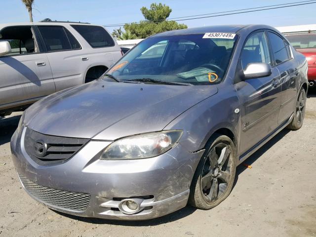 JM1BK123341167274 - 2004 MAZDA 3 S CHARCOAL photo 2