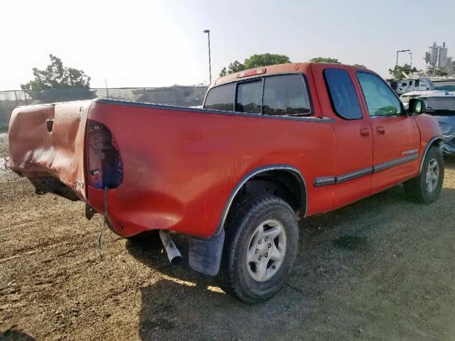 5TBRT34131S134866 - 2001 TOYOTA TUNDRA ACC ORANGE photo 4