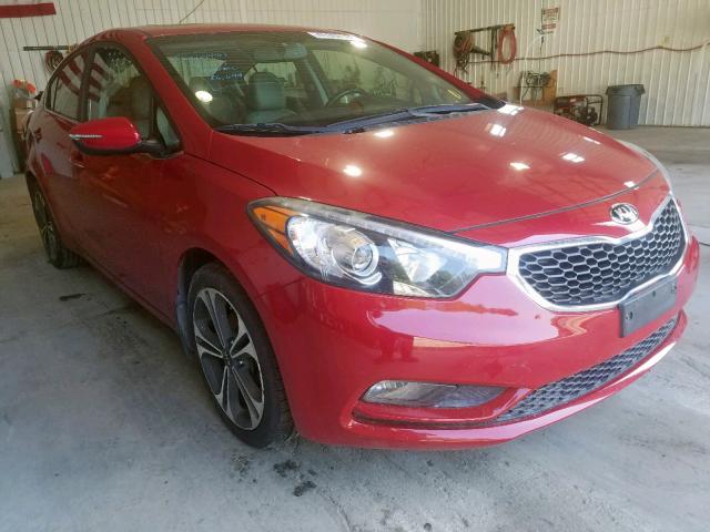 KNAFZ4A83E5195322 - 2014 KIA FORTE EX RED photo 1