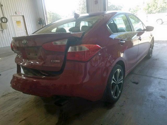 KNAFZ4A83E5195322 - 2014 KIA FORTE EX RED photo 4