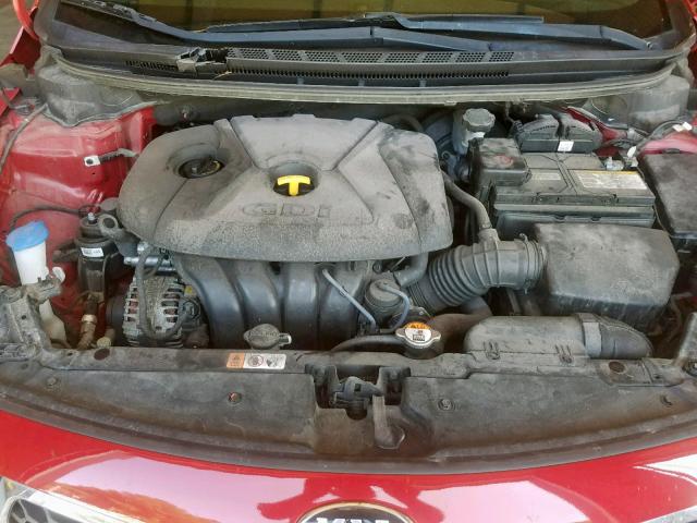 KNAFZ4A83E5195322 - 2014 KIA FORTE EX RED photo 7