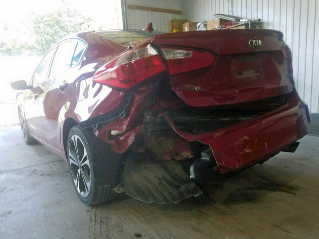 KNAFZ4A83E5195322 - 2014 KIA FORTE EX RED photo 9