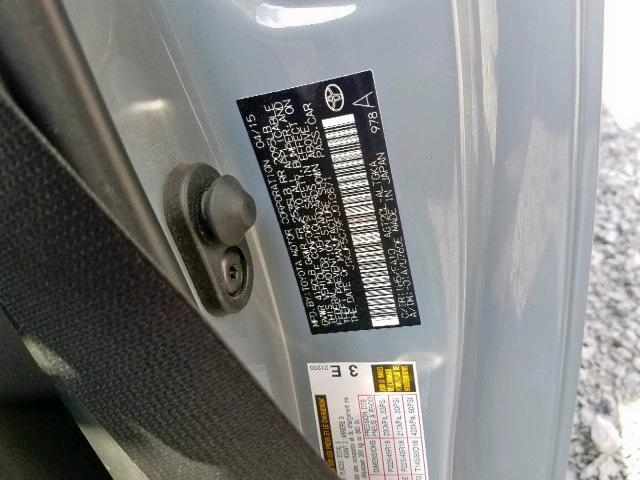 JTKJF5C79FJ010871 - 2015 TOYOTA SCION TC ნაცრისფერი ფოტო 10