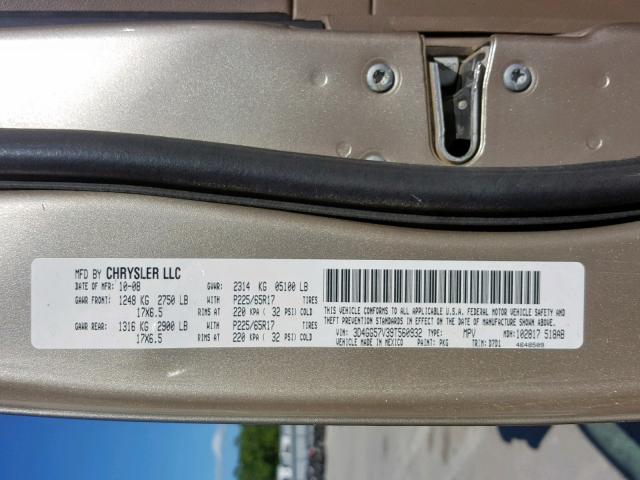 3D4GG67V29T171110 - 2009 DODGE JOURNEY R/ GOLD photo 10