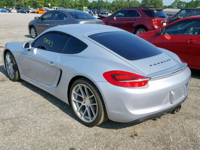 WP0AA2A86EK172868 - 2014 PORSCHE CAYMAN SILVER photo 3