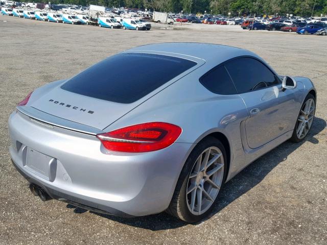 WP0AA2A86EK172868 - 2014 PORSCHE CAYMAN SILVER photo 4