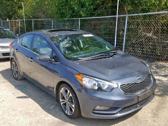 KNAFZ4A84G5455150 - 2016 KIA FORTE EX GRAY photo 1