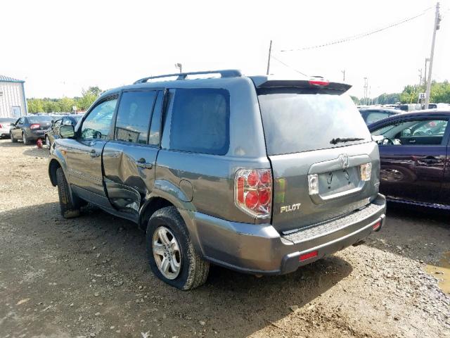 5FNYF18278B050162 - 2008 HONDA PILOT VP GRAY photo 3