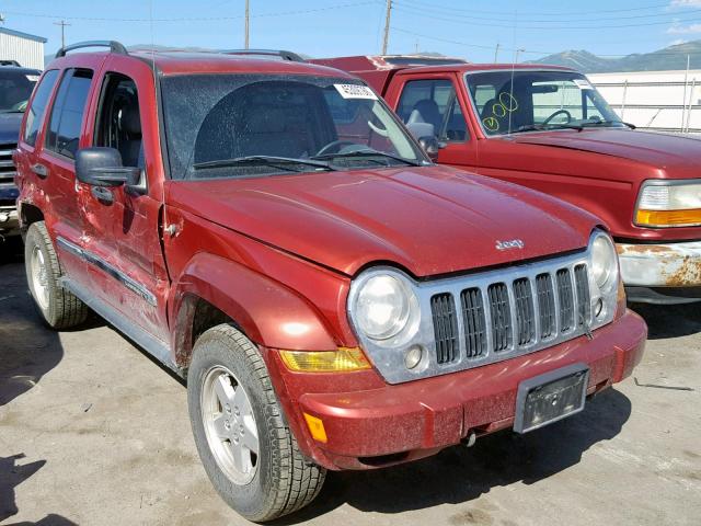 1J4GL58535W673401 - 2005 JEEP LIBERTY LI BURGUNDY photo 1