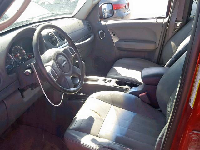 1J4GL58535W673401 - 2005 JEEP LIBERTY LI BURGUNDY photo 5