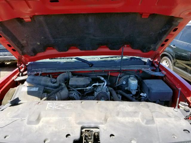 1GCEC14X37Z606215 - 2007 CHEVROLET SILVERADO RED photo 7