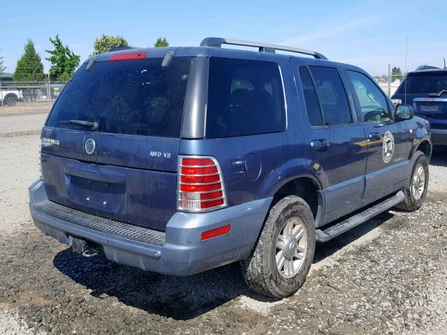 4M2DU86W72ZJ26977 - 2002 MERCURY MOUNTAINEE BLUE photo 4