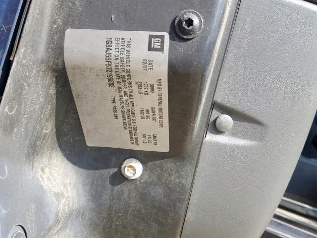 1G8AJ55F57Z195802 - 2007 SATURN ION LEVEL BLUE photo 10