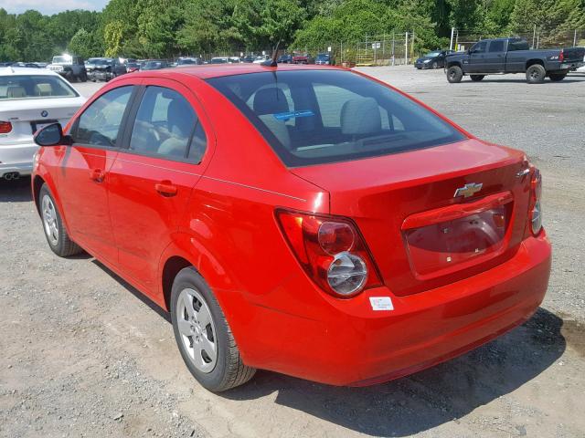 1G1JA5SH6D4140899 - 2013 CHEVROLET SONIC LS 红色 照片 3