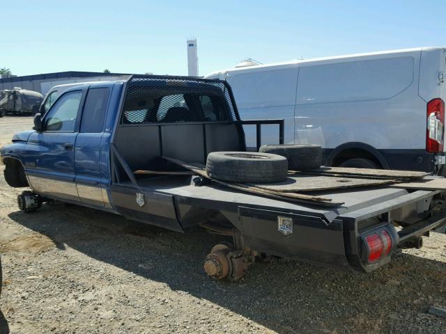 3B7KF236X2M294980 - 2002 DODGE RAM 2500 BLUE photo 3