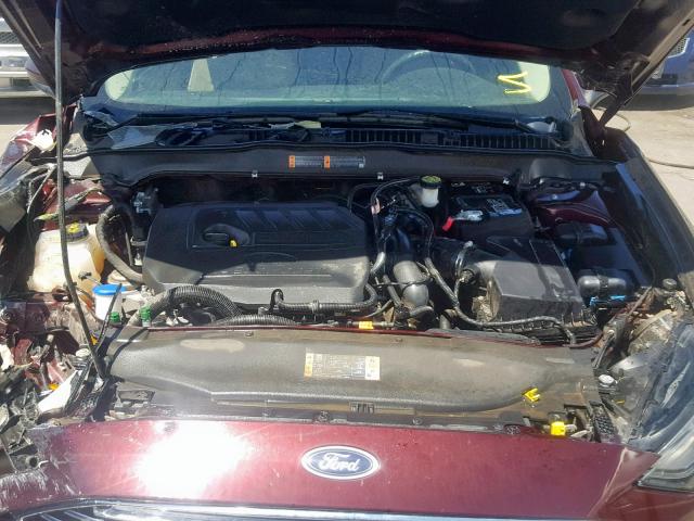 3FA6P0HD8HR129618 - 2017 FORD FUSION SE MAROON photo 7