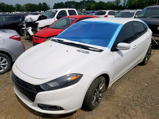 1C3CDFBB2ED668745 - 2014 DODGE DART SXT WHITE photo 2