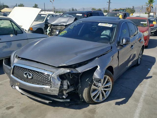 JN1BV7AP1FM347047 - 2015 INFINITI Q50 BASE GRAY photo 2