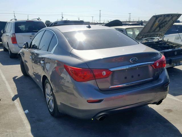 JN1BV7AP1FM347047 - 2015 INFINITI Q50 BASE GRAY photo 3