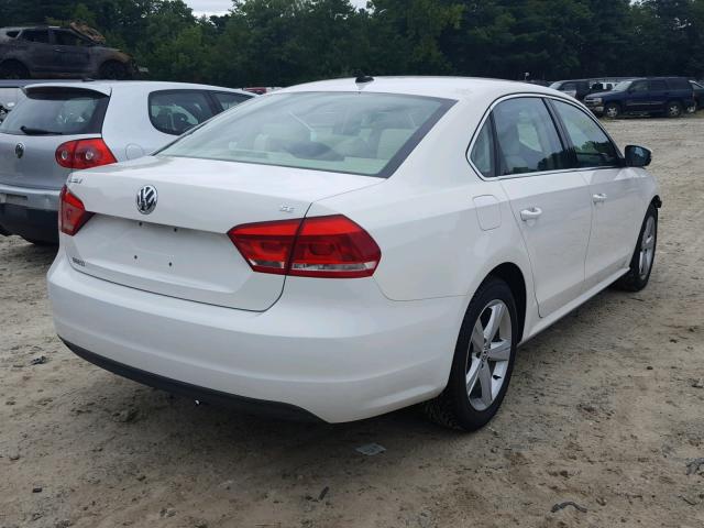 1VWBP7A30DC089866 - 2013 VOLKSWAGEN PASSAT SE WHITE photo 4