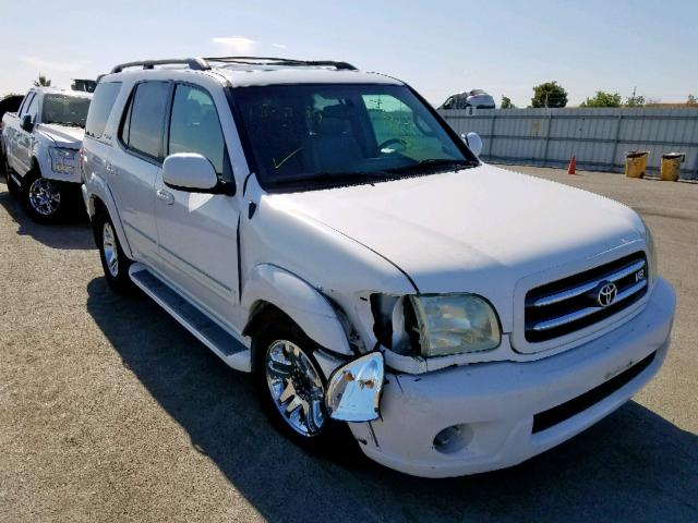 5TDBT48A83S182889 - 2003 TOYOTA SEQUOIA LI WHITE photo 1