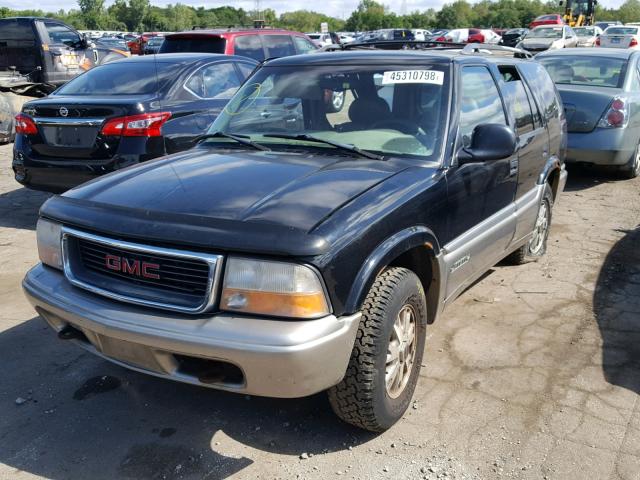 1GKDT13W1W2513399 - 1998 GMC JIMMY BLACK photo 2