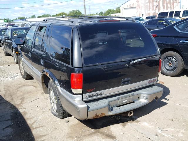 1GKDT13W1W2513399 - 1998 GMC JIMMY BLACK photo 3