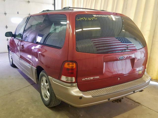 2FMDA53463BB06669 - 2003 FORD WINDSTAR S RED photo 3