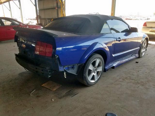 1ZVFT85H755193222 - 2005 FORD MUSTANG GT BLUE photo 4