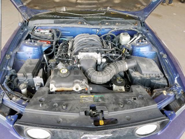 1ZVFT85H755193222 - 2005 FORD MUSTANG GT BLUE photo 7