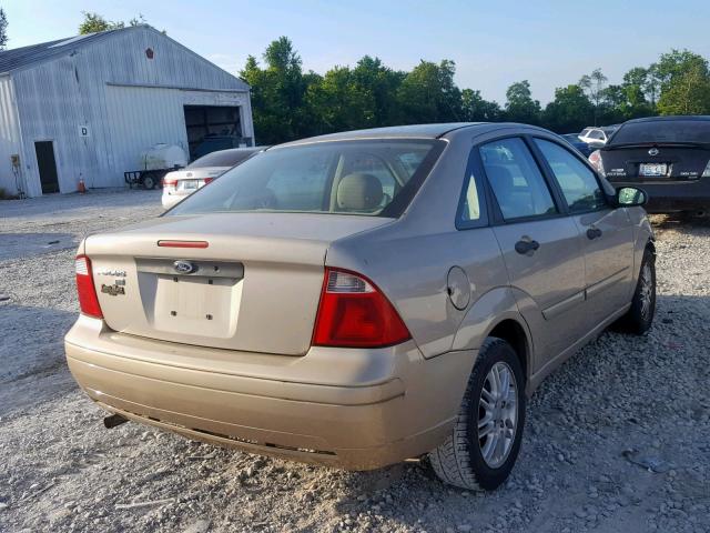 1FAFP34N97W121961 - 2007 FORD FOCUS ZX4 TAN photo 4