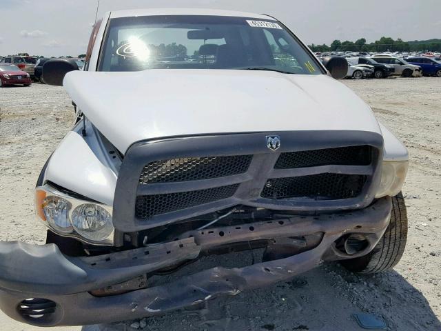 1D7HA18NX5J558581 - 2005 DODGE RAM 1500 S WHITE photo 9